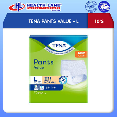 TENA PANTS VALUE 10'S- L